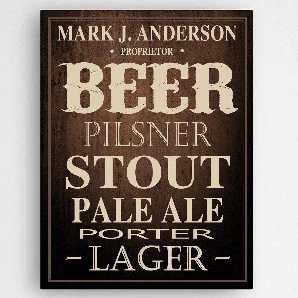 Beer Canvas Sign