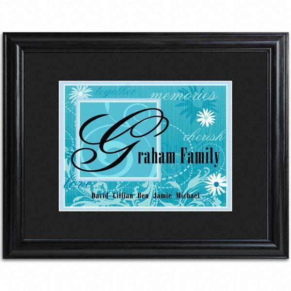 Blue Family Name Frame