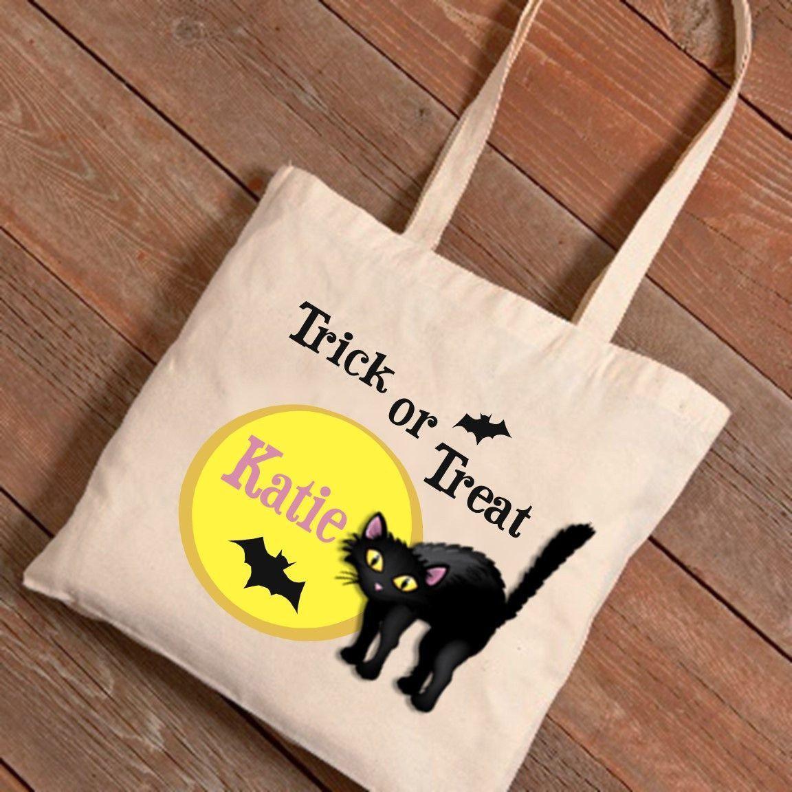 Halloween Trick-or-Treat Canvas Bags