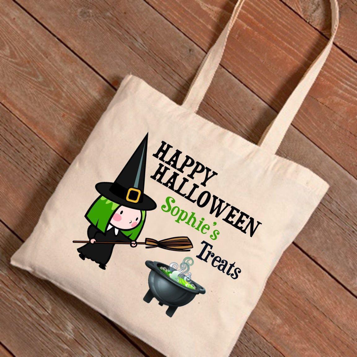Halloween Trick-or-Treat Canvas Bags