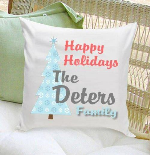 Happy Holiday Throw Pillows