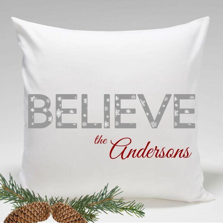 Holiday Throw Pillows - Believe