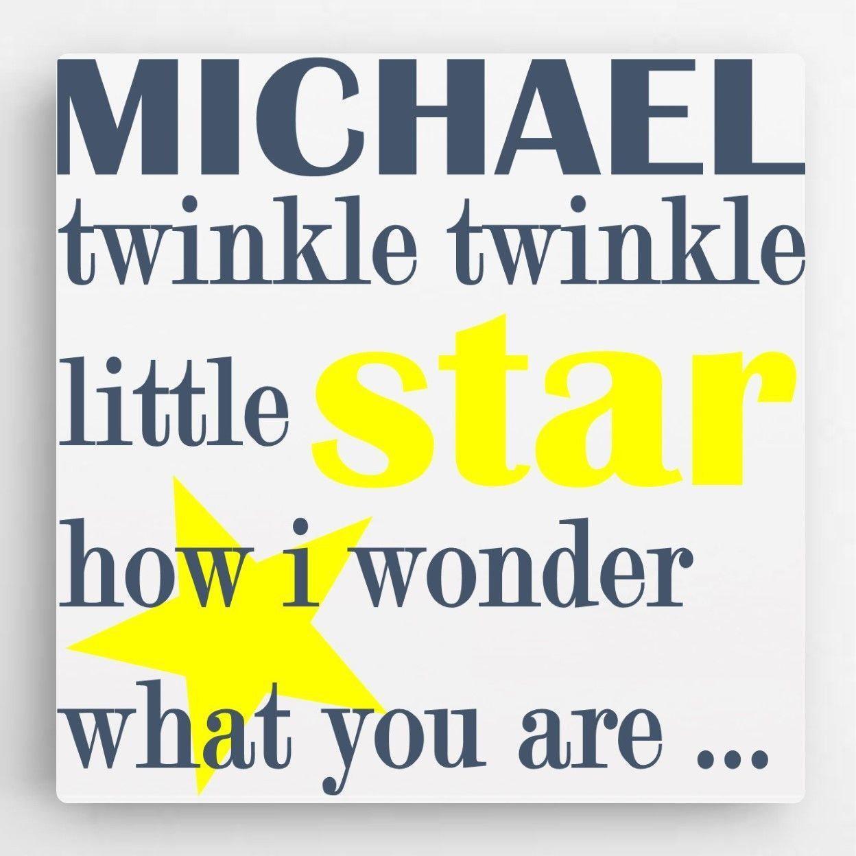 Kids Canvas Sign-Twinkle