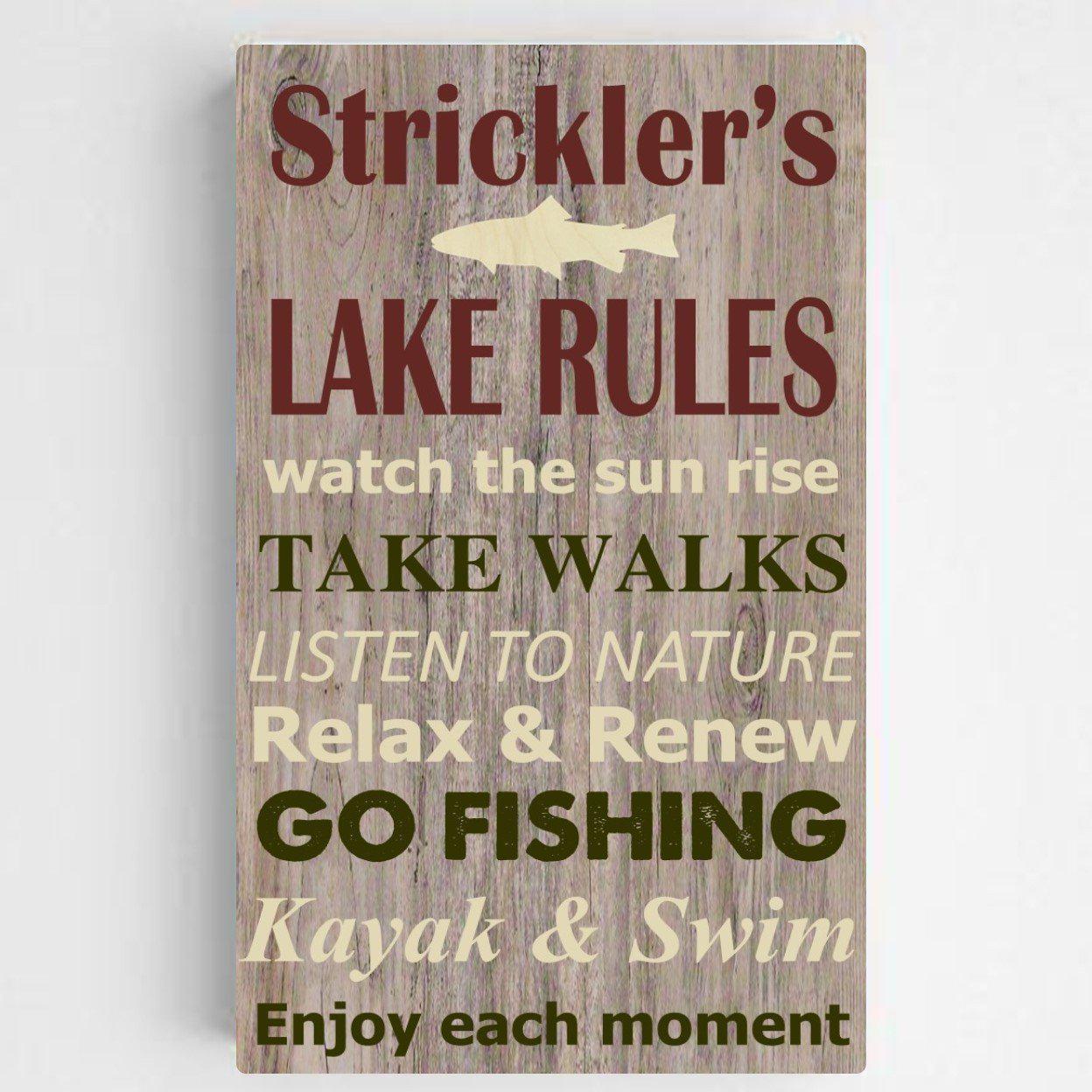 Lake House Rules Canvas