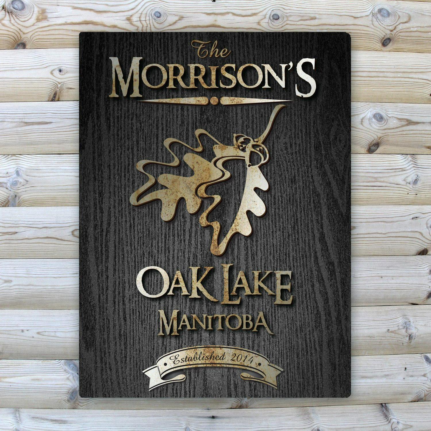 Midnight Wood Gain Welcome to the Lake Canvas Sign