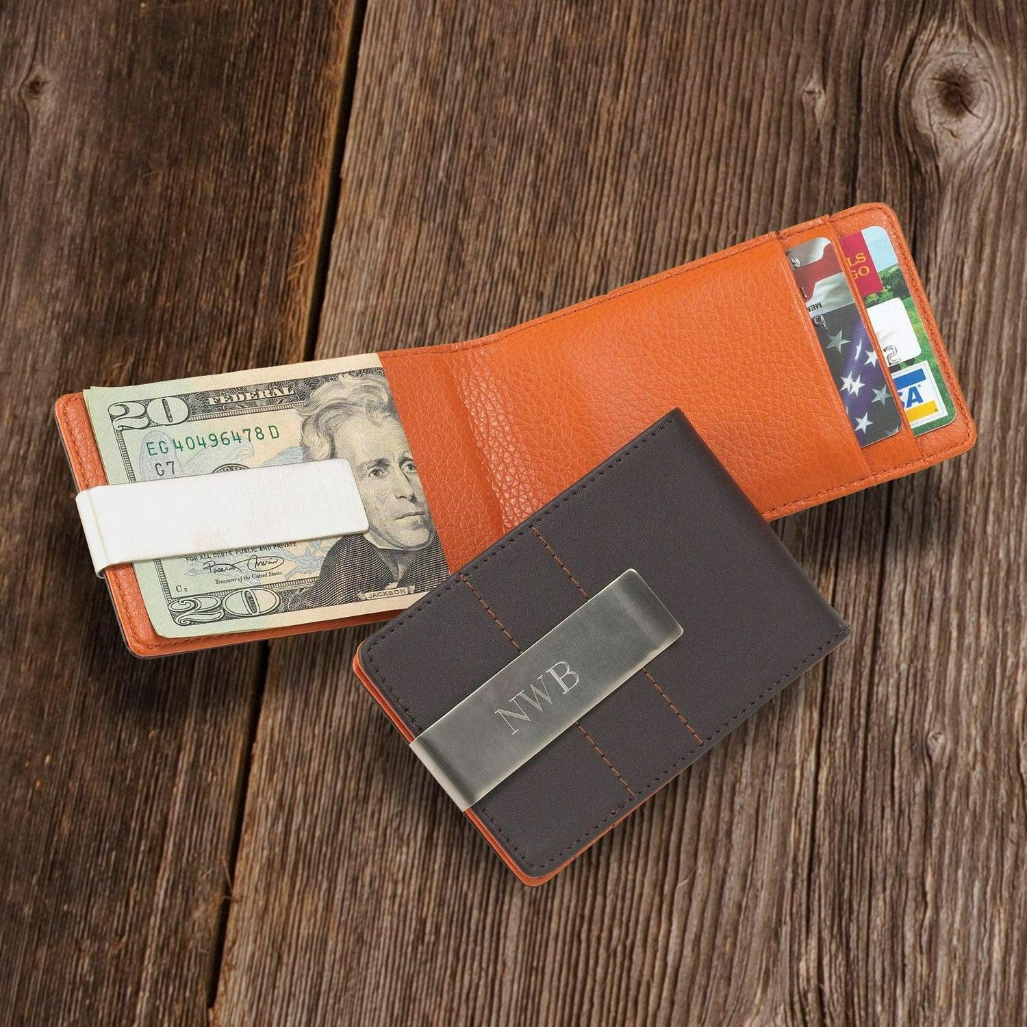 Monogram Wallet and Money Clip - Leather