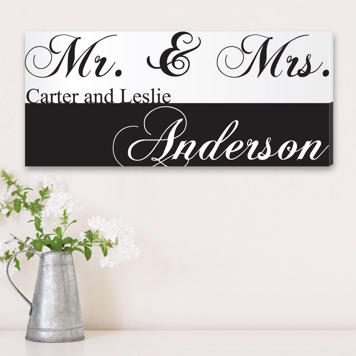 Mr. and Mrs. Canvas Print