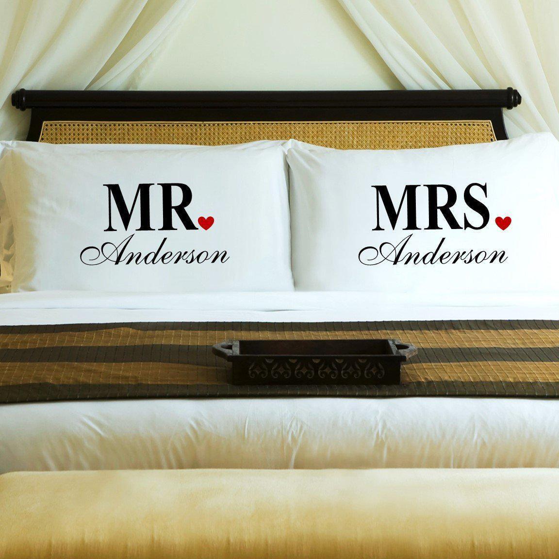 Mr. and Mrs. Pillow Case Set