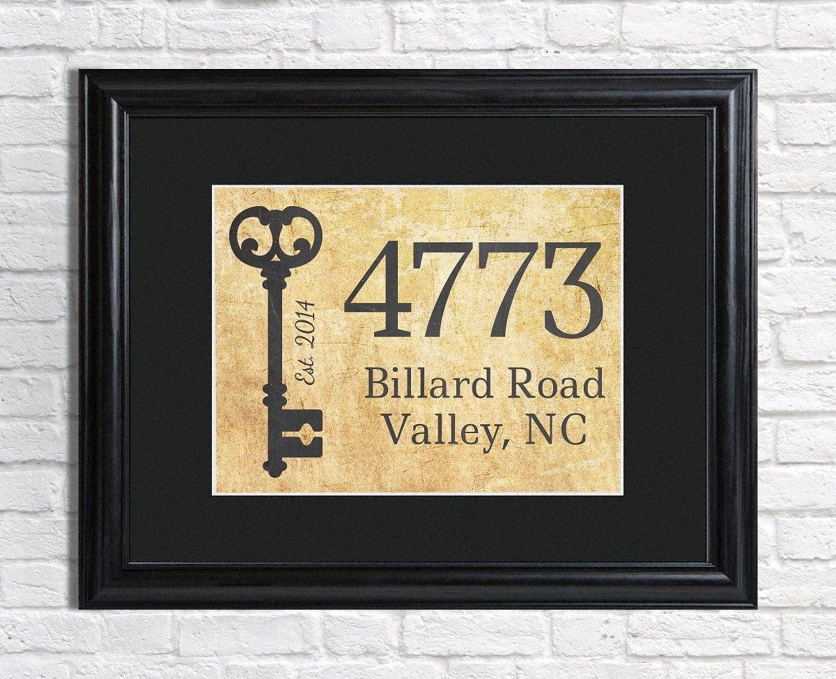 Our First Home with Address Personalized Framed Print