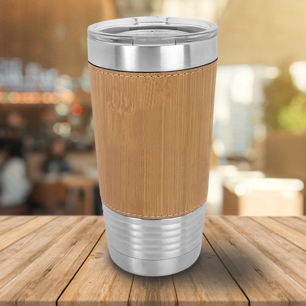 Personalized Bamboo Wrapped Tumbler - 20oz.