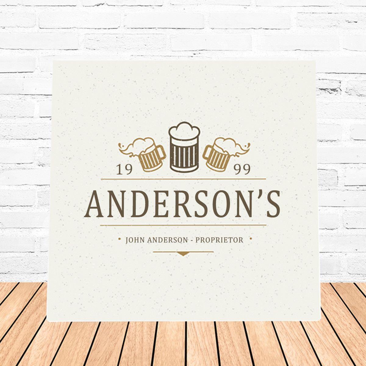 Personalized Beer Mugs Canvas Sign