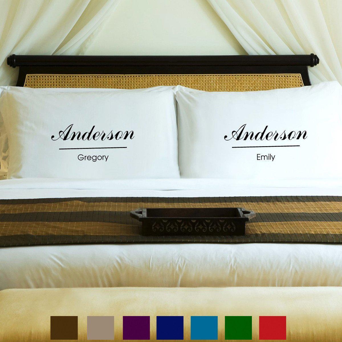 Personalized Couples Pillow Case Set - 9 Designs