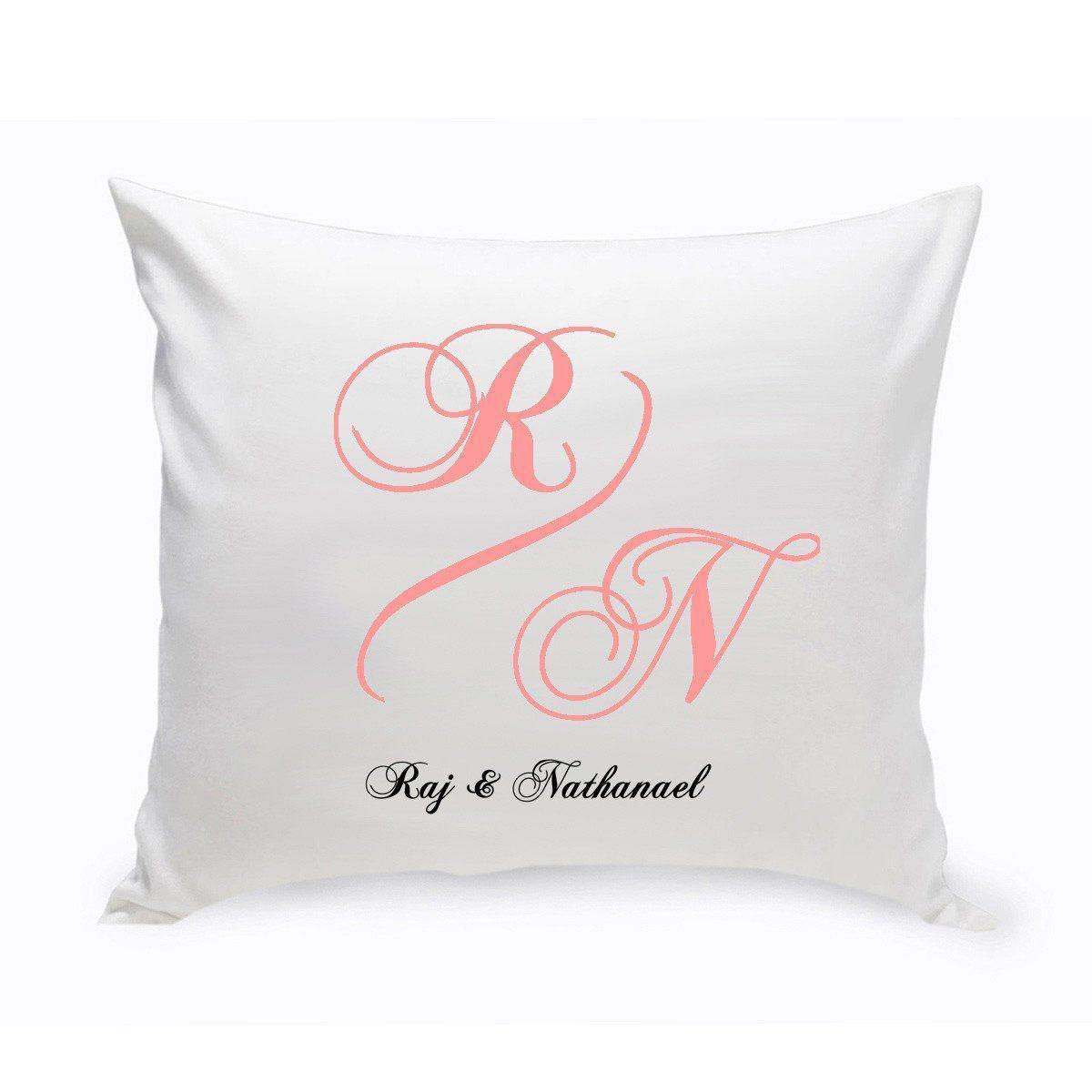 Personalized Couples Unity Monogrammed Throw Pillow