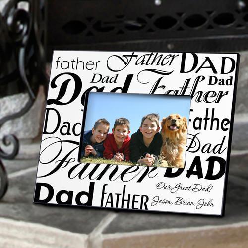 Personalized Dad-Father Frame - Black/White