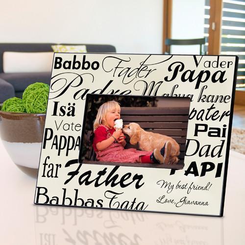 Personalized Dad in Translation Frame - Parchment