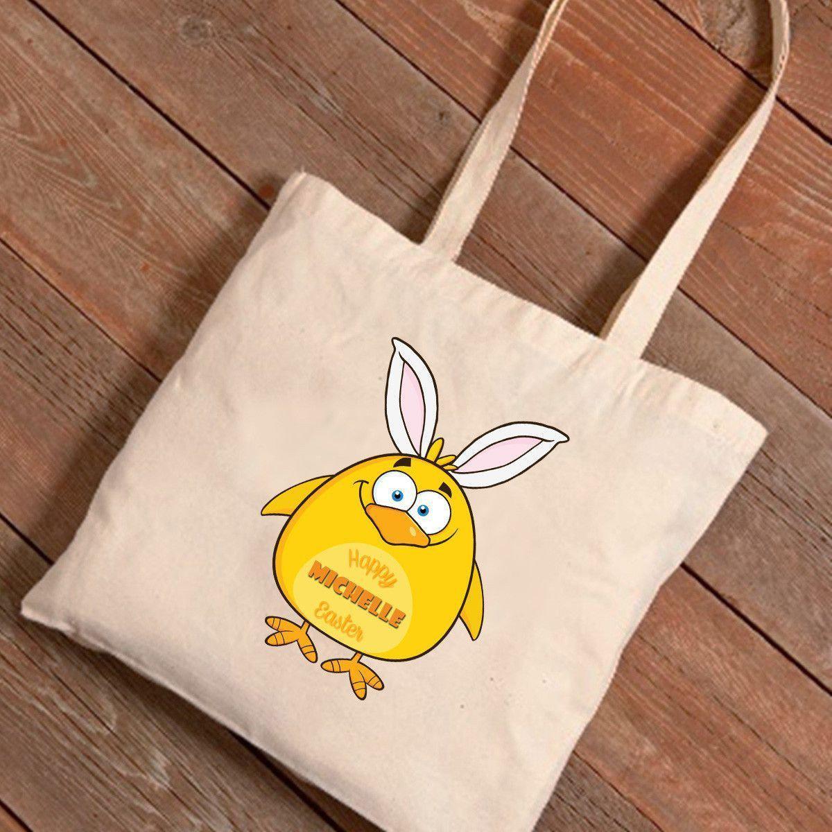 Personalized Easter Canvas Bag