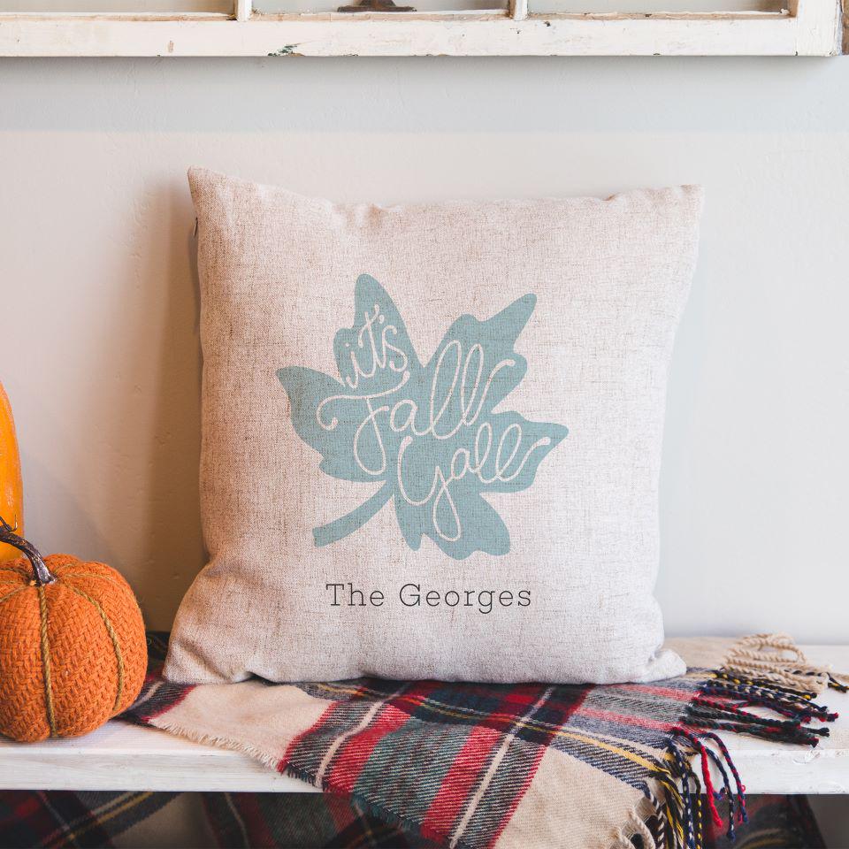 Personalized Fall Throw Pillows (Insert Included)