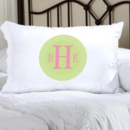 Personalized Felicity Chic Circles Pillow Case