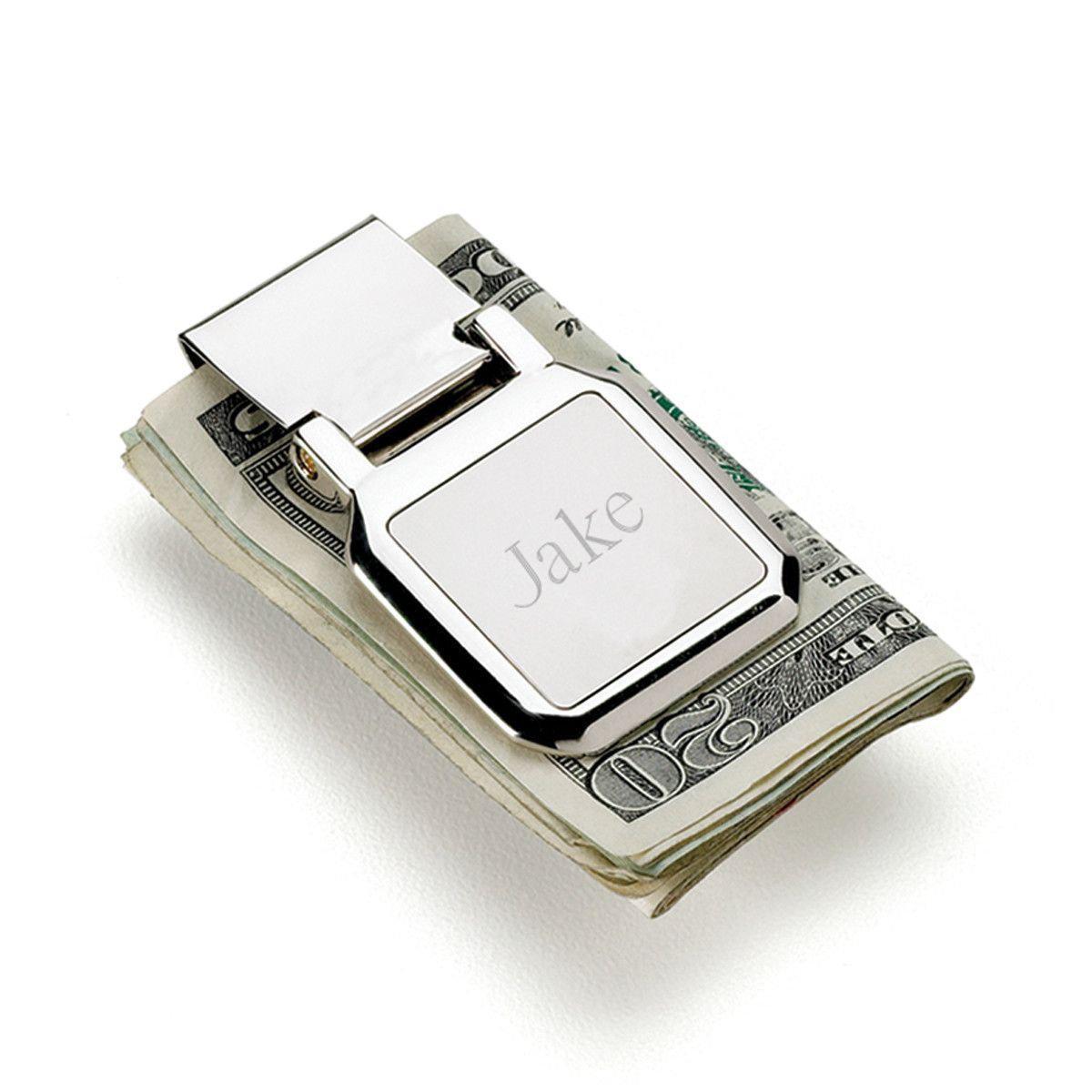Personalized Folding Money Clip and Wallet