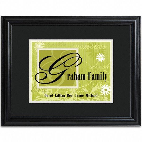 Personalized Green Family Name Frame