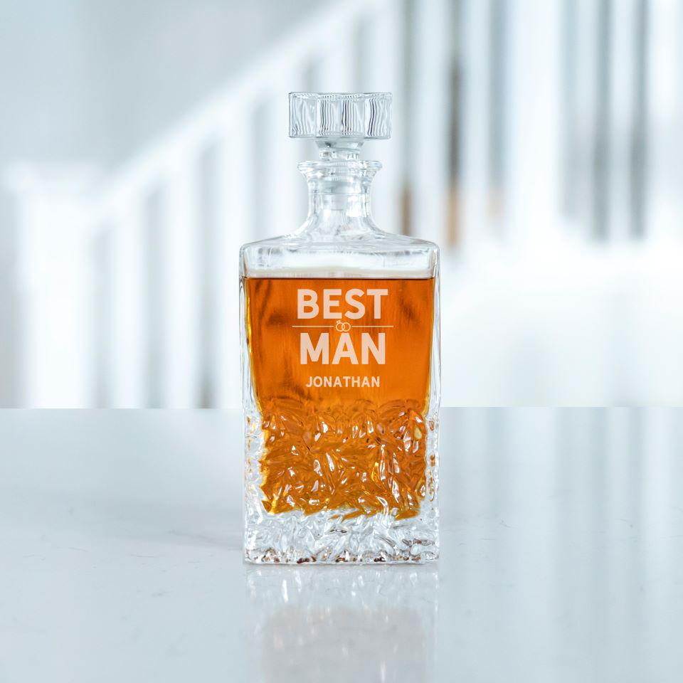 Personalized Groomsmen Rectangular 24 oz. Decanter Whiskey