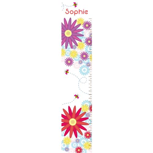 Personalized Growth Chart For Girls - Floral Collection