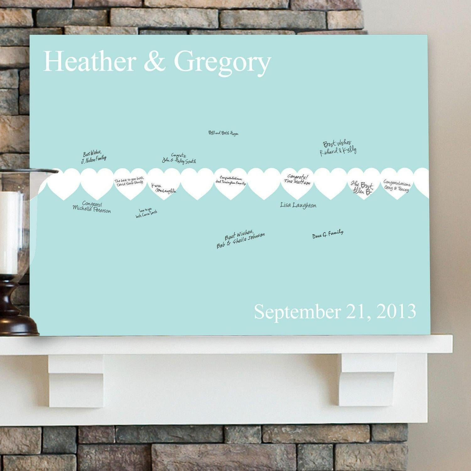 Personalized Guestbook Canvas - Paperhearts