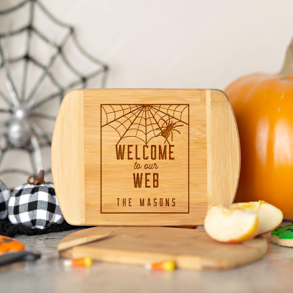 Personalized Halloween Cutting Bar Board 6 x 8 Rounded Edge