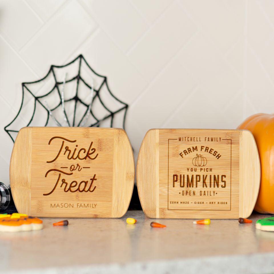 Personalized Halloween Cutting Bar Board 6 x 8 Rounded Edge
