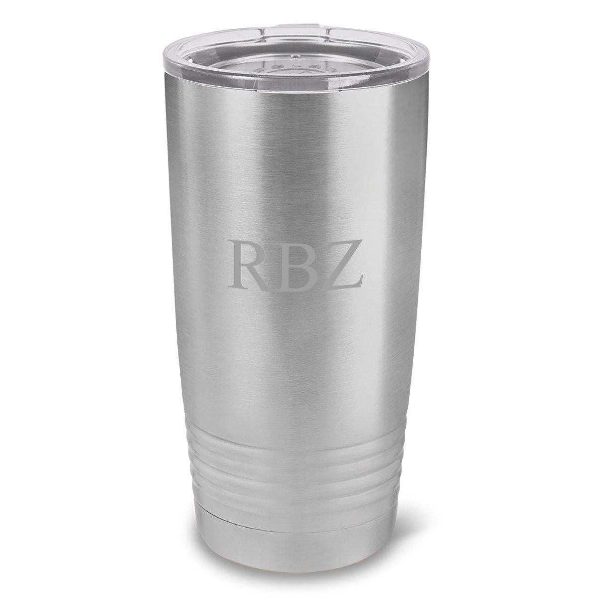 Personalized Hsavk 20 oz. Stainless Silver Double Wall Insulated Tumbler - All