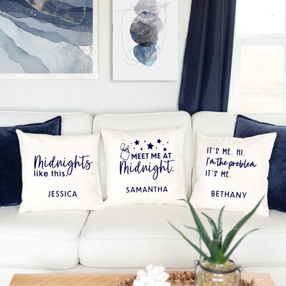 Personalized Midnights Throw Pillow Covers
