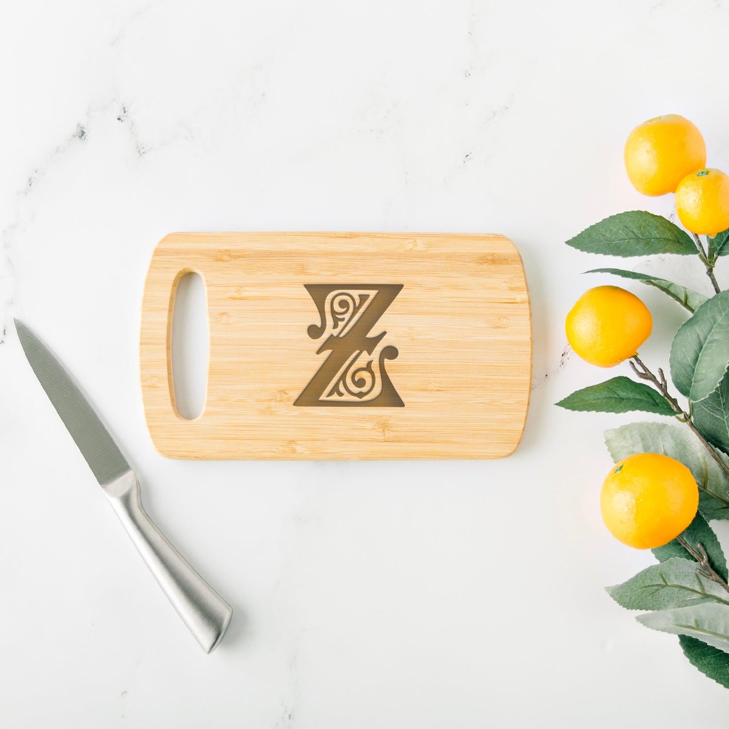Personalized Monogrammed Easy Carry Cutting Board