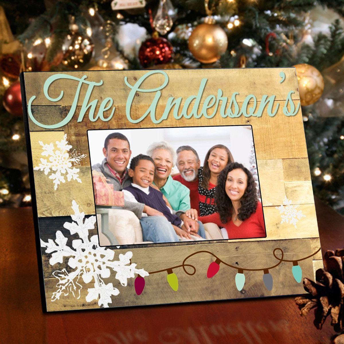 Personalized Picture Frames - Christmas Picture Frames - Snowflakes