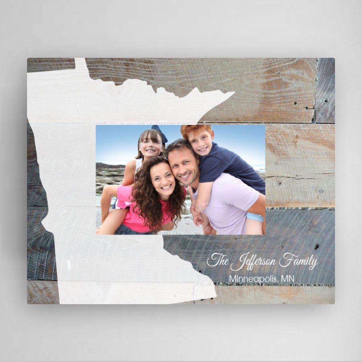 Personalized Picture Frames - Souvenir Home State Frame