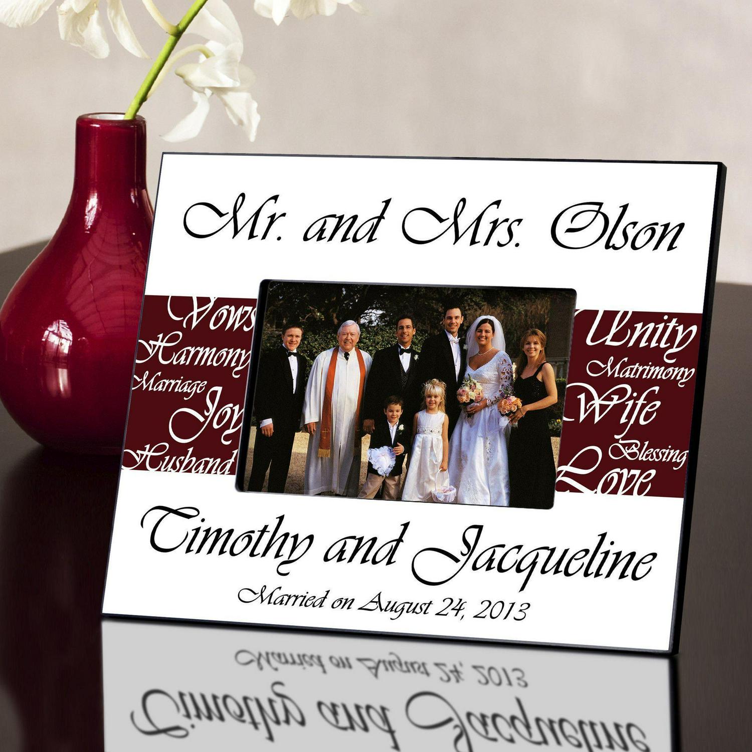 Personalized Picture Frame - Mr. and Mrs. - Wedding Gifts
