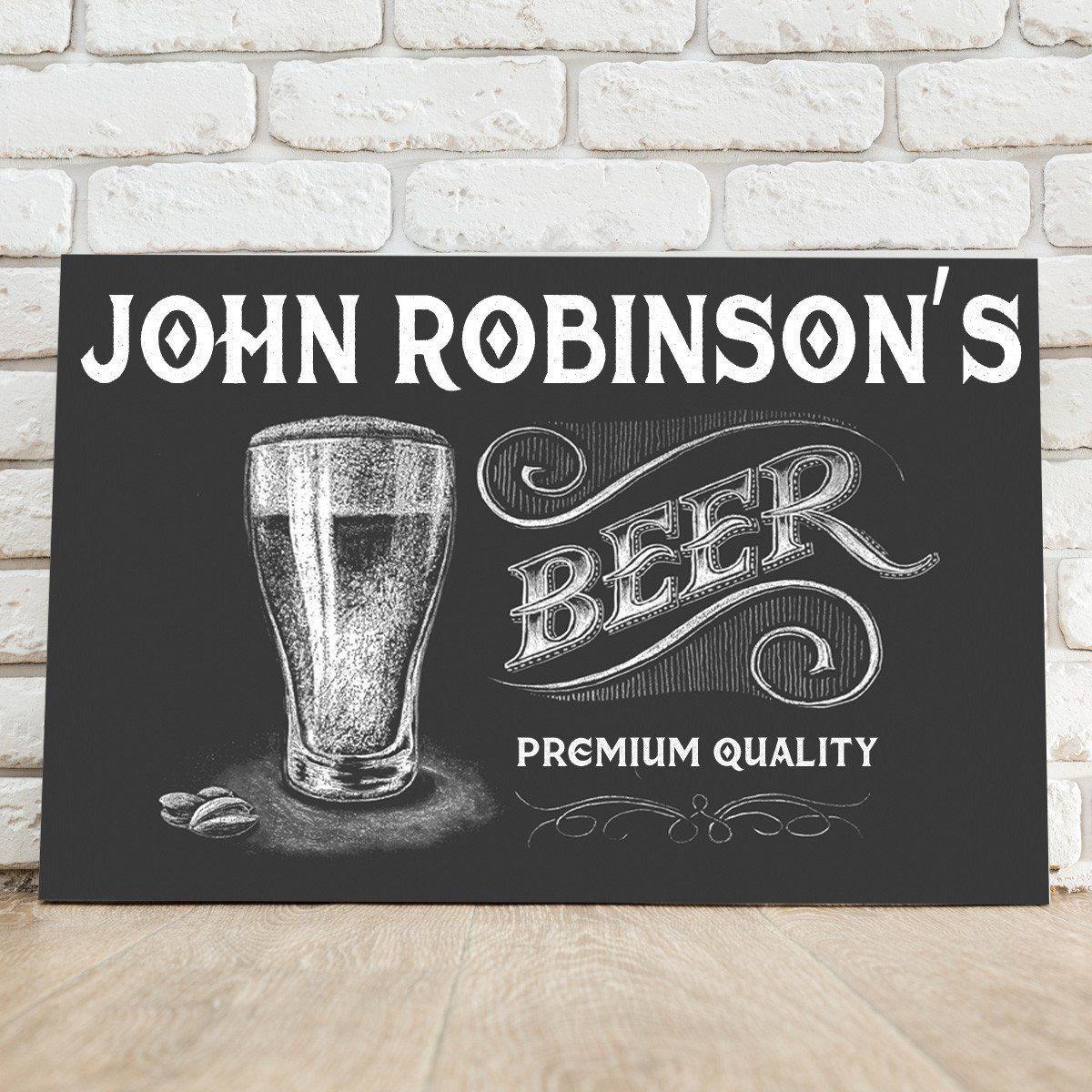 Personalized Premium Beer Canvas Sign