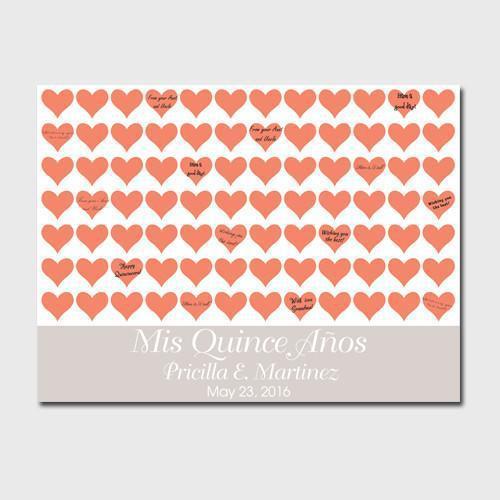 Personalized Quinceanera Canvas - Poppy Hearts