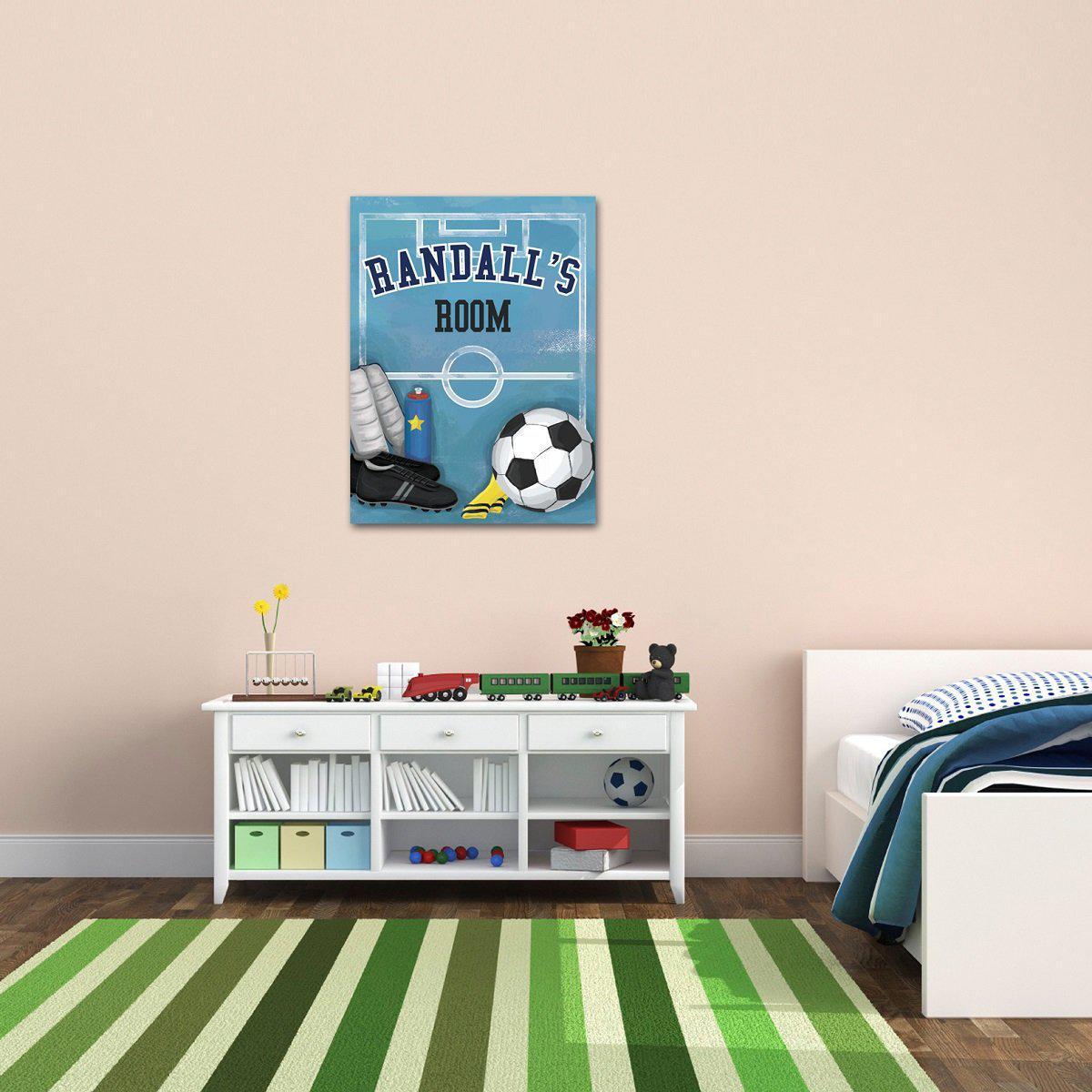 Personalized Sports Canvas Sign Soccer - 18x24