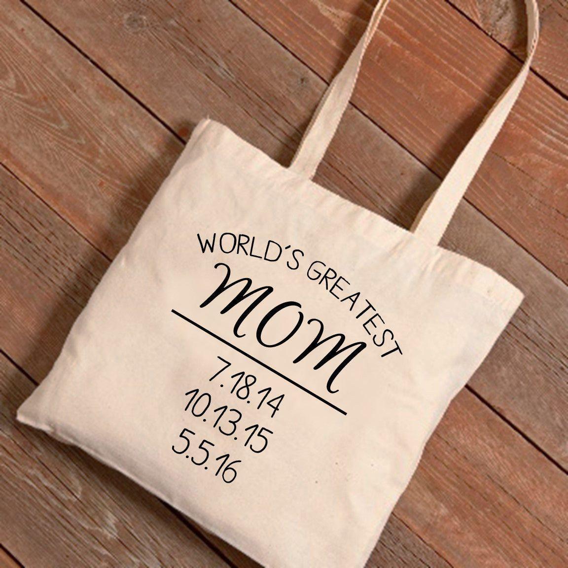 Personalized Tote Bags - World's Greatest Mom