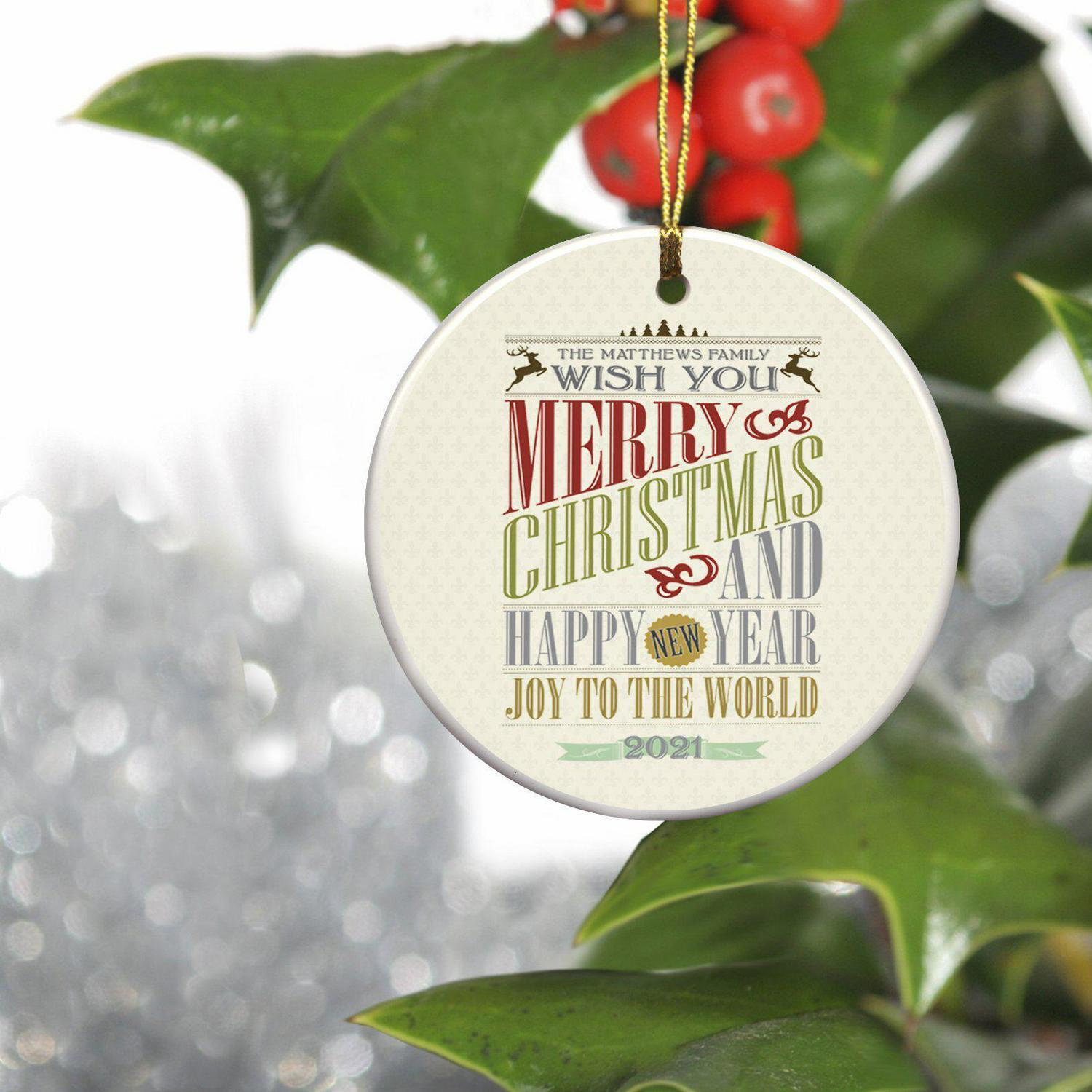 Personalized Vintage Christmas Ornaments - All