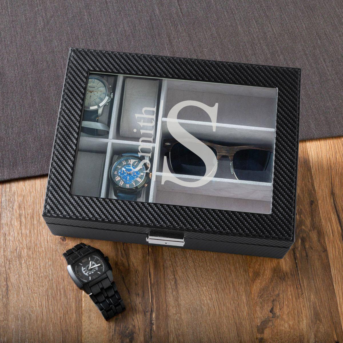 Personalized Watch Box and Sunglasses Box - Combo - Monogram