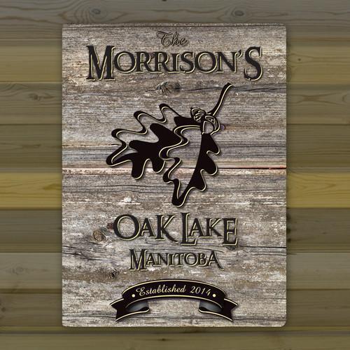 Personalized Weathered Wood Welcome to the Lake Canvas Sign