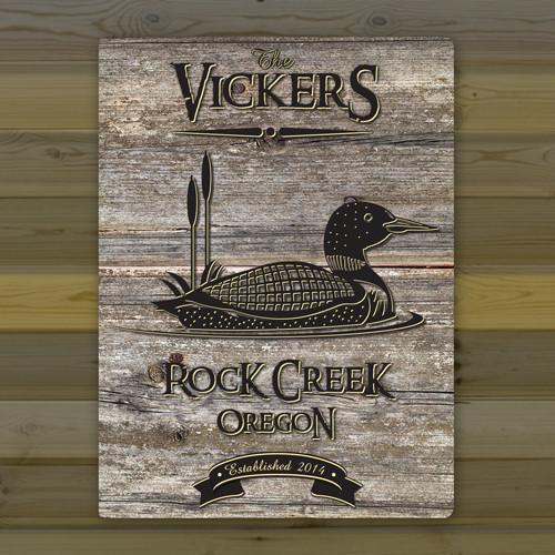 Personalized Weathered Wood Welcome to the Lake Canvas Sign