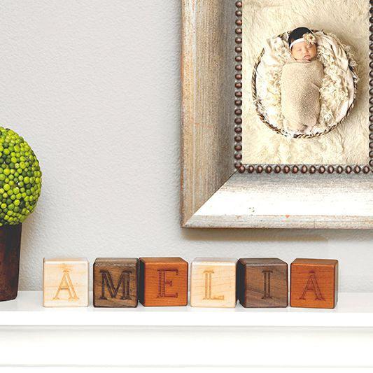 Personalized Wooden Baby Name Blocks