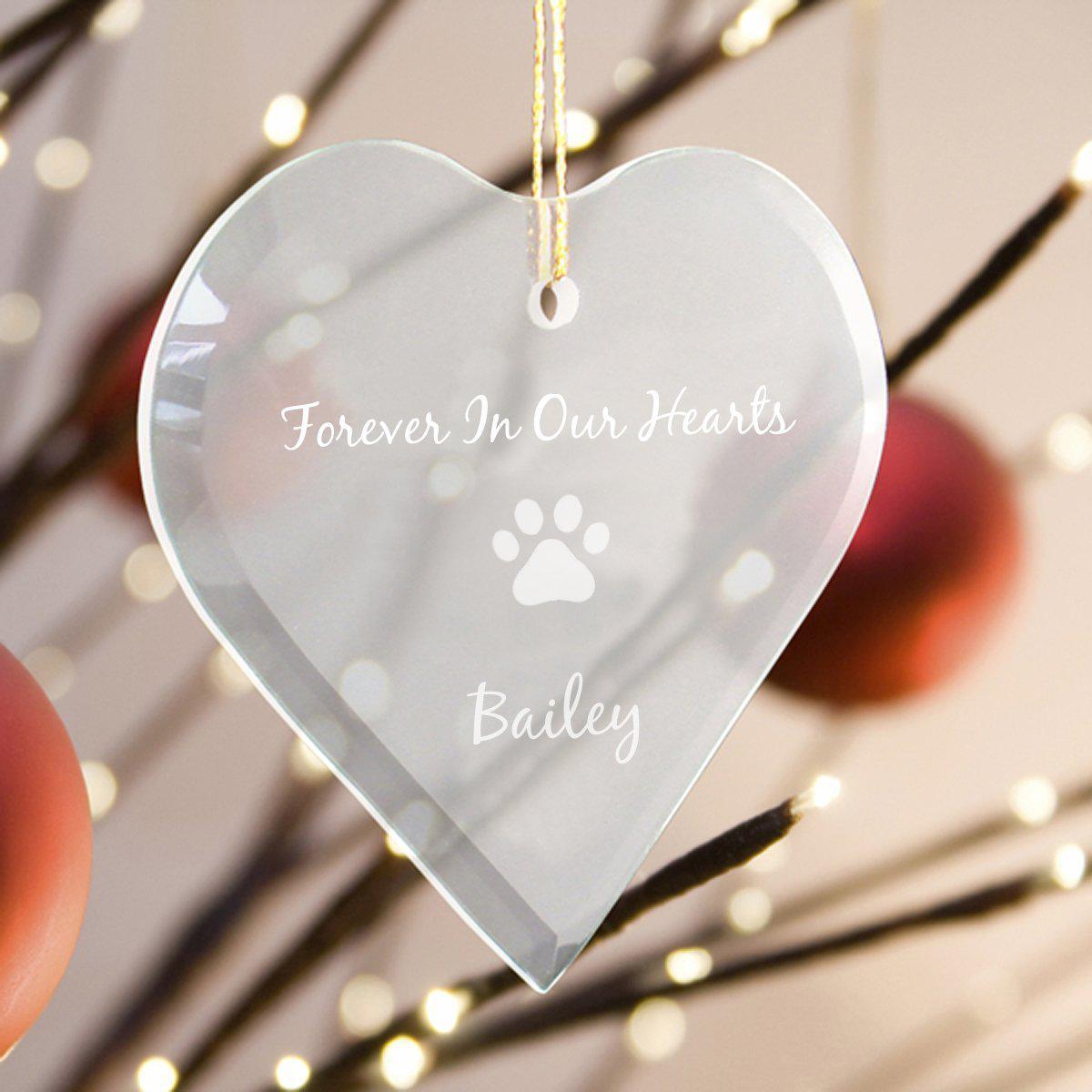 Pet Memorial Ornament - Forever In Our Hearts