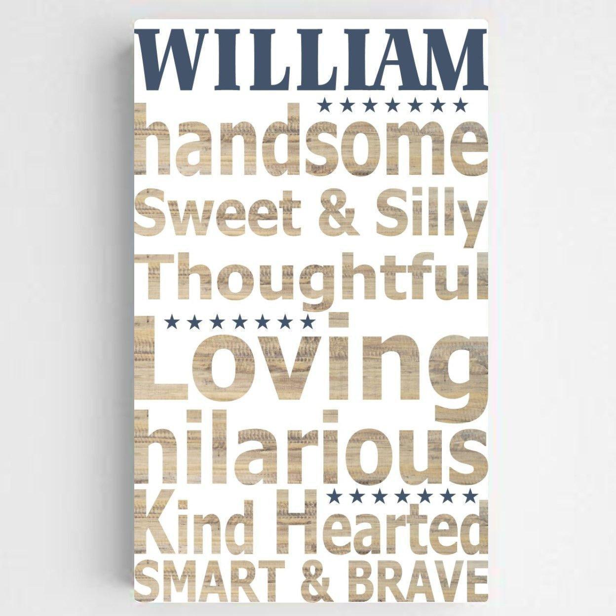 Boy Definition Canvas Sign