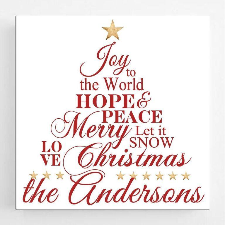 Christmas Canvas Sign - Joy to the World