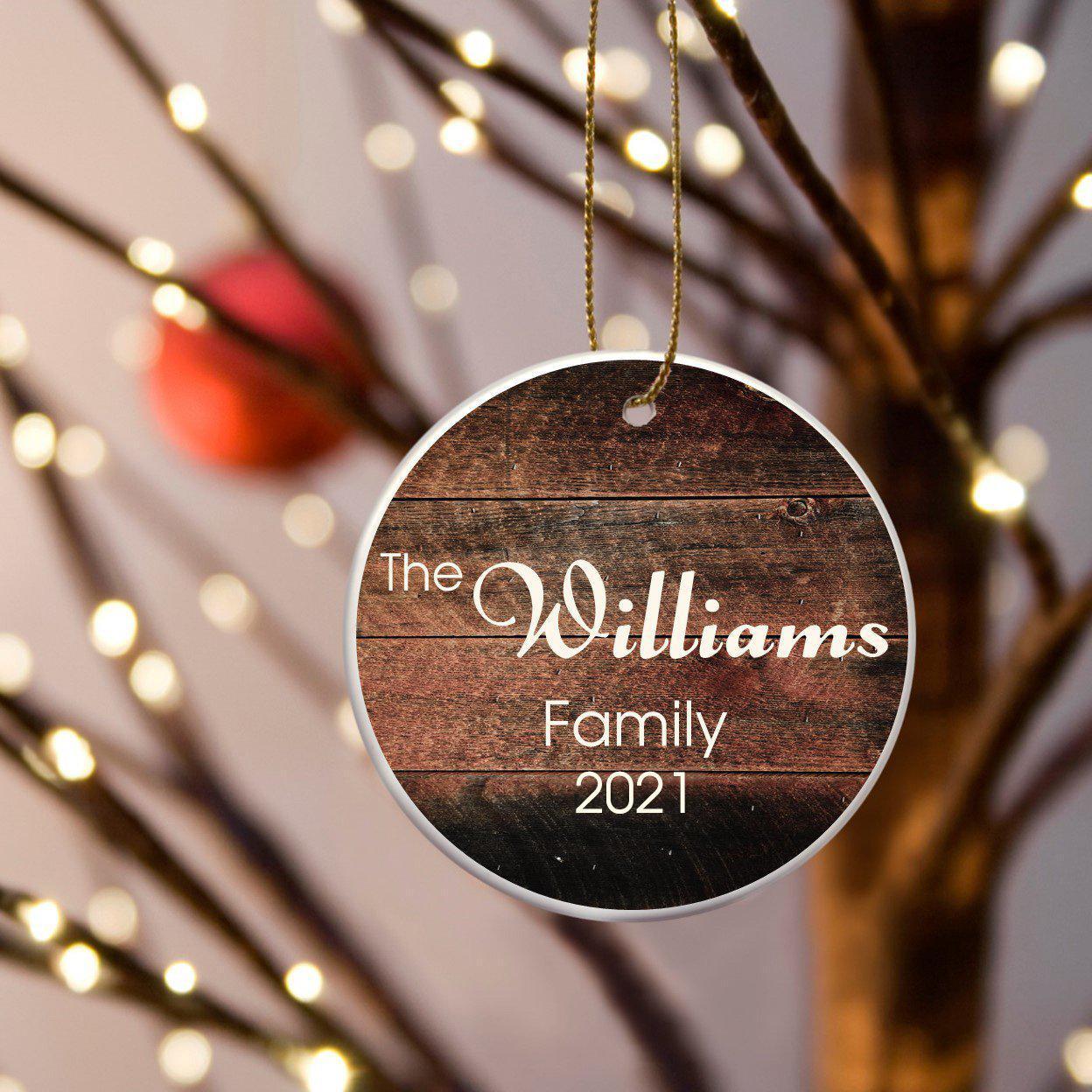 Family Name Ceramic Ornament