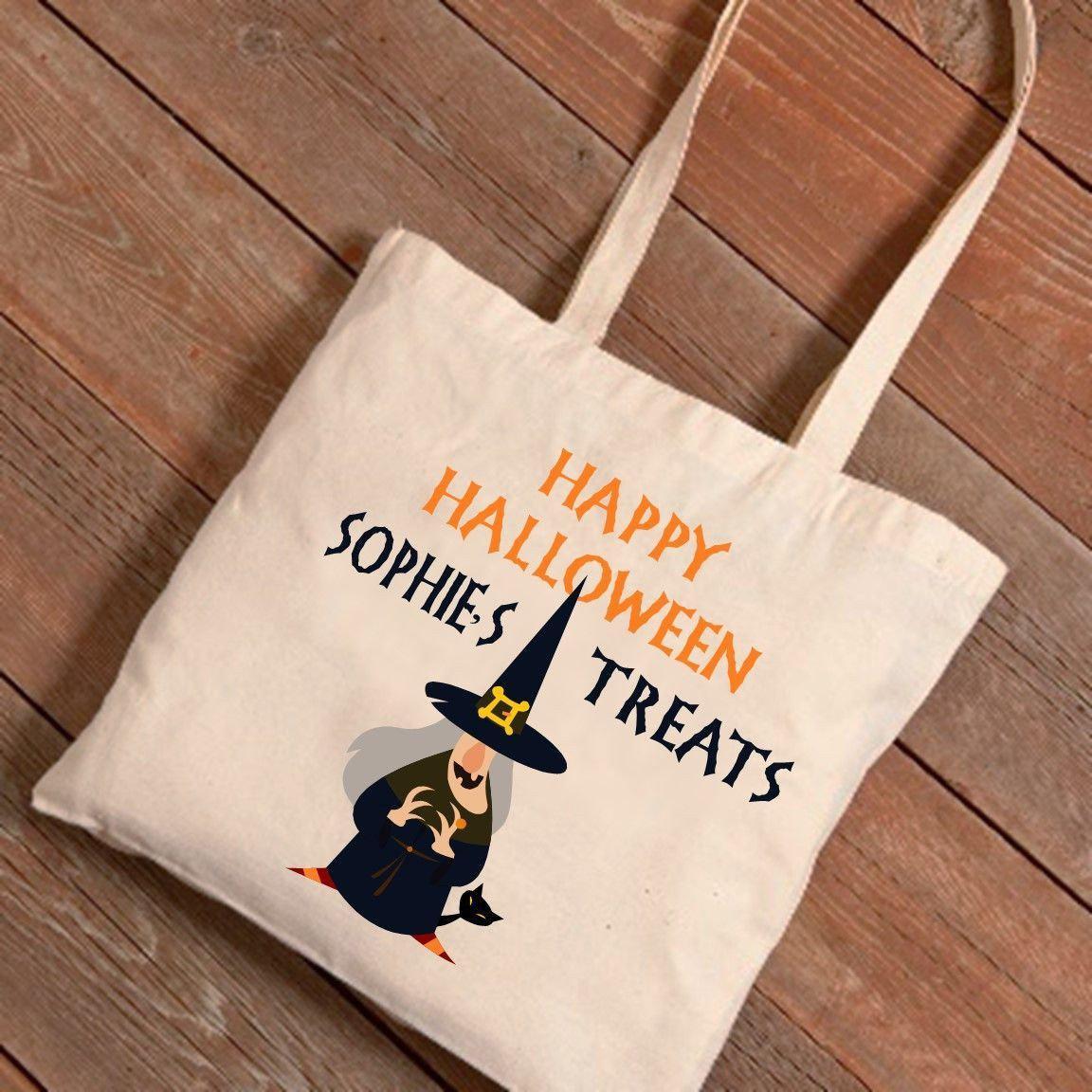 Halloween Trick-or-Treat Canvas Bags