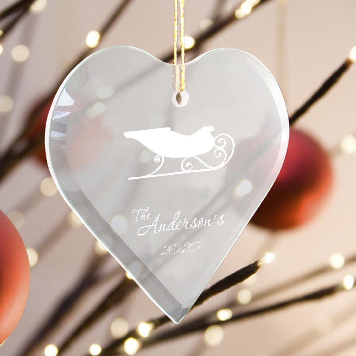 Heart Shape Glass Ornament